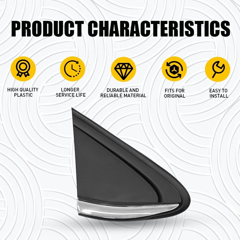 For 16-19 Chevrolet Cruze Mirror Corner Triangle Molding Fender Trim Right 1~10X