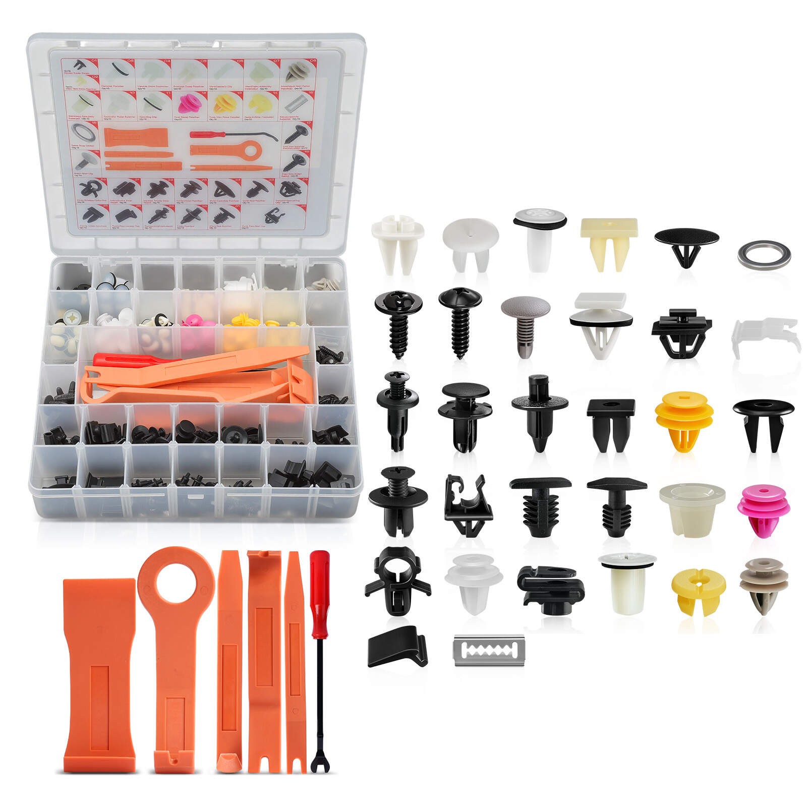 320pcs New Moulding Clip Door Panel Washer-Plain Push Type Retainer for Hyundai