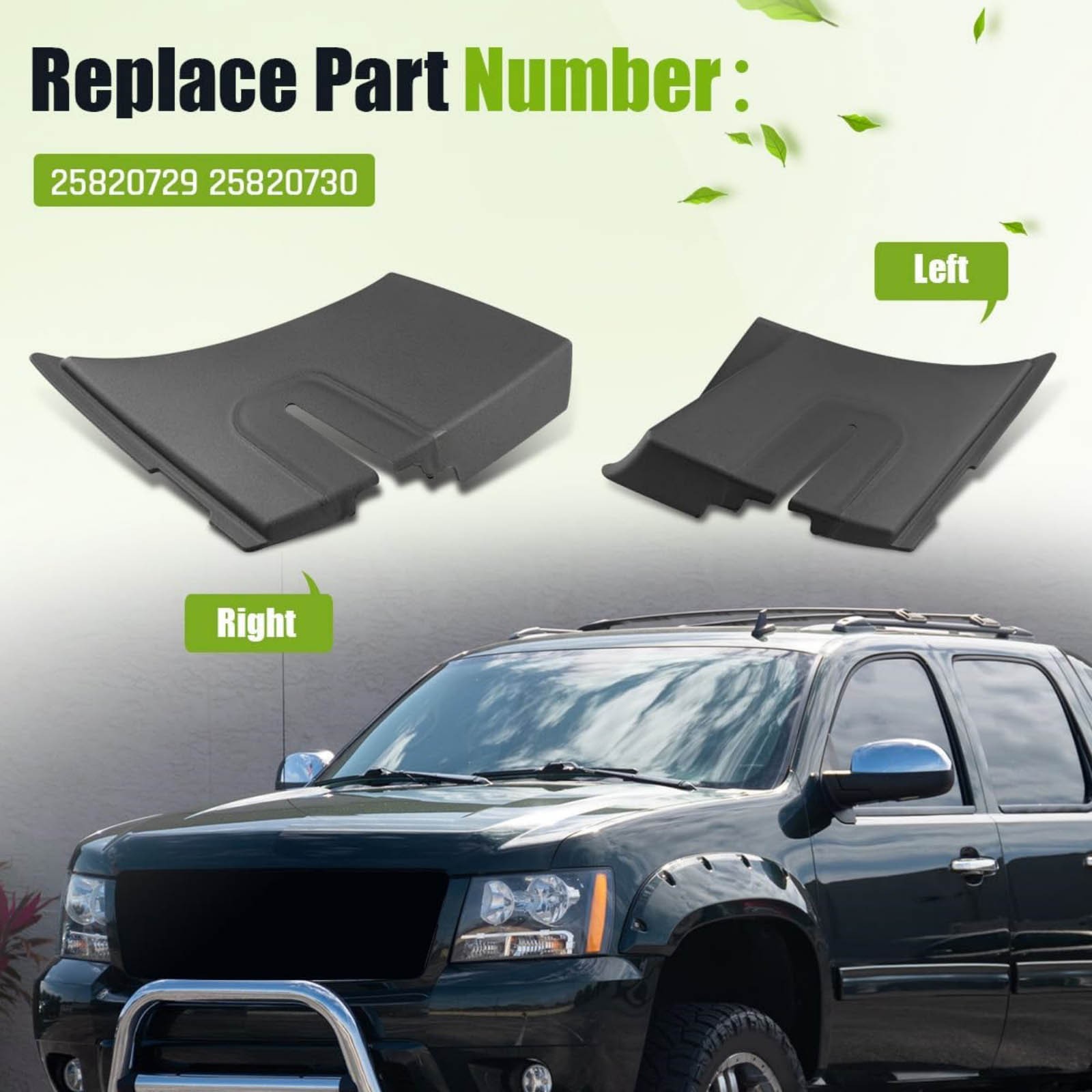Brand New 1 Pair Windshield Wiper Cowl End Panel For GMC Yukon XL 2007-2014