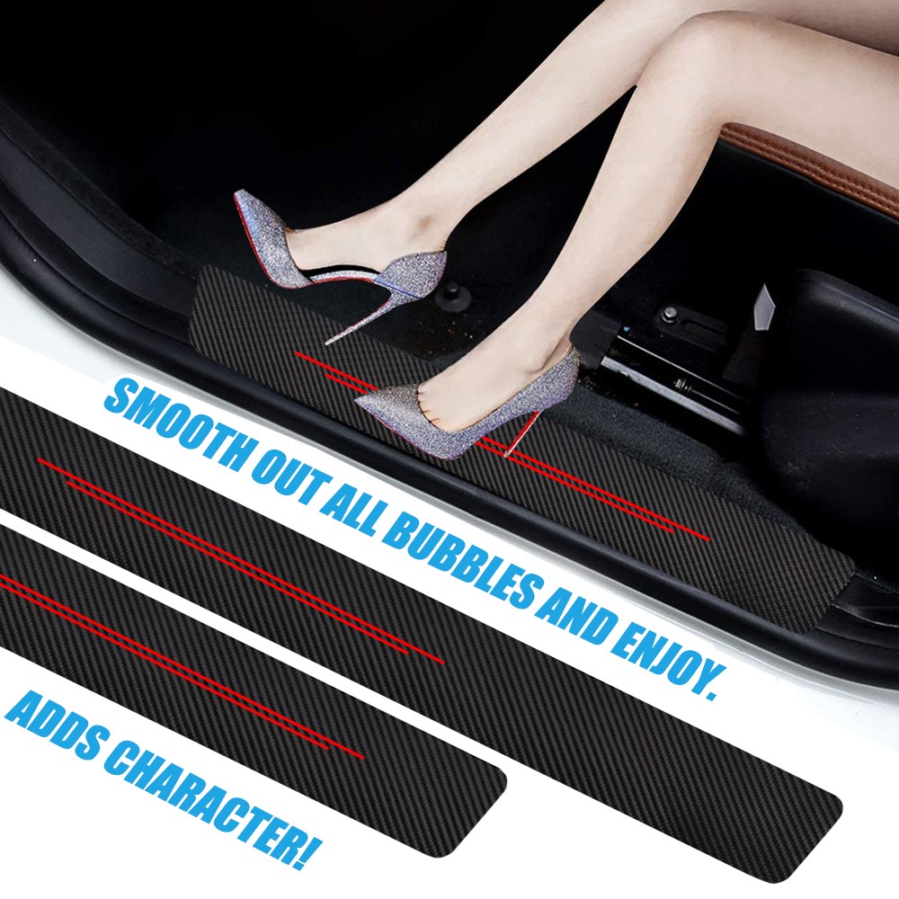 9PCS For Chevrolet Accessories Door Scuff Sill Cover Panel Step Protector Trims