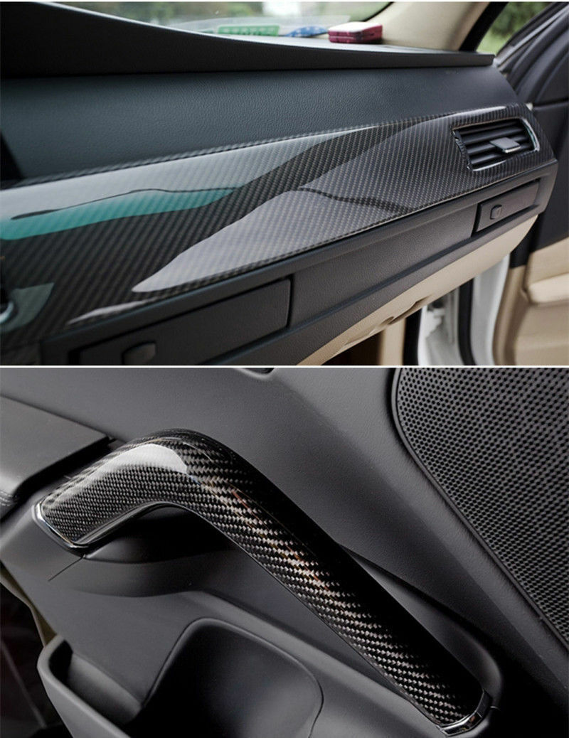 30×152cm 5D Ultra Shiny Gloss Glossy Black Carbon Fiber Vinyl Wrap Sticker Decal