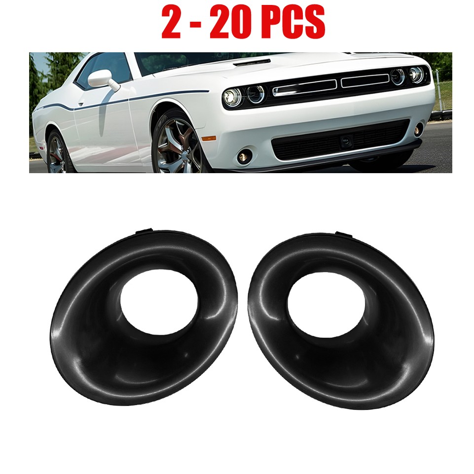 For 2015-2023 Dodge Challenger Bumper Fog Light Bezels Cover Black LH&RH 2-20PCS
