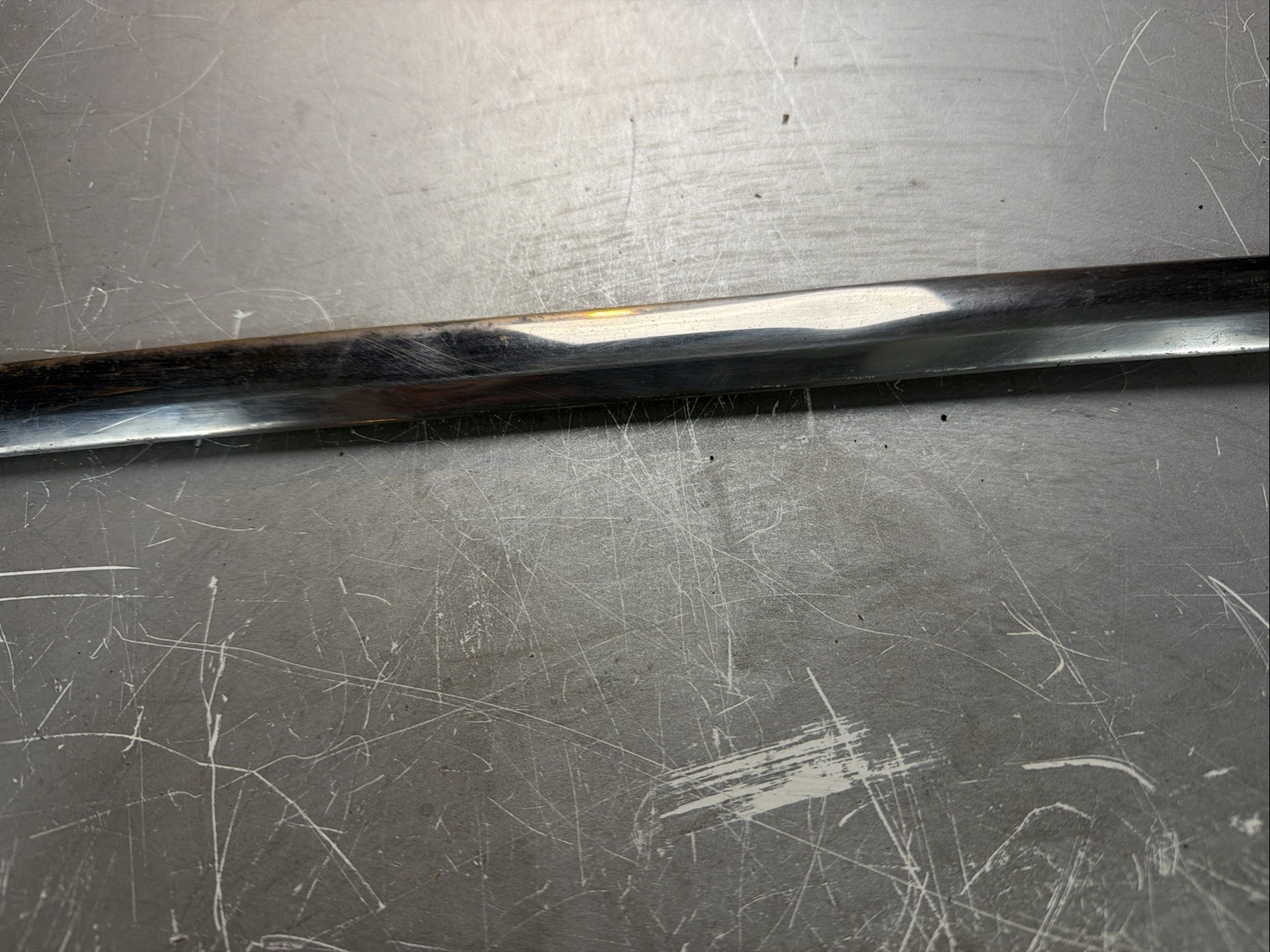 dodge custom chrome trim passenger side rear quarter panel 1948