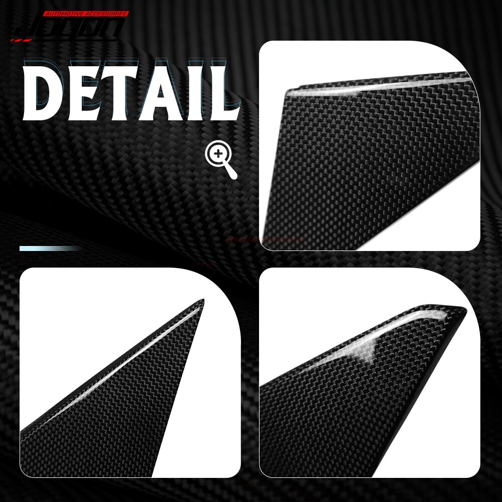 For Porsche 992 Plain Carbon Exterior Triangle Window Trim Bezel Targa 2019-2024
