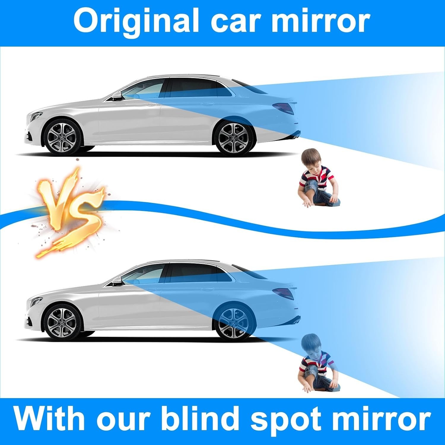 Blind Spot Mirrors 360° Wide Angle Long Design Rear Side View Mirror Car Truck