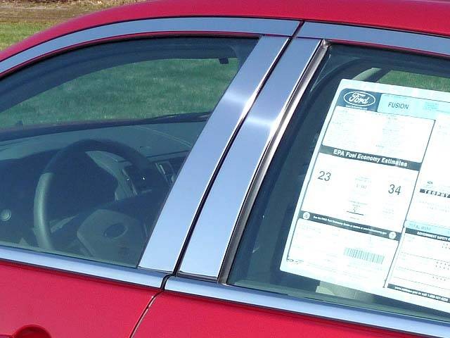 SS Pillar Trim 4Pc Fits 2006-2012 Ford Fusion PP46630 QAA