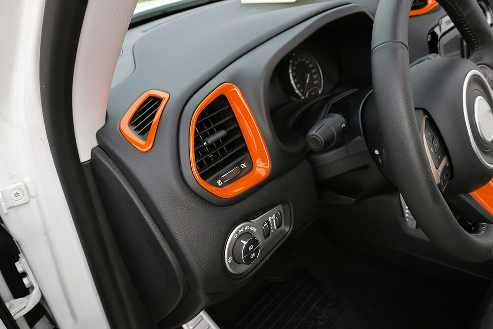 27pcs Full Set Interior Decoration Trim Cover for Jeep Renegade 2016-2018 Orange
