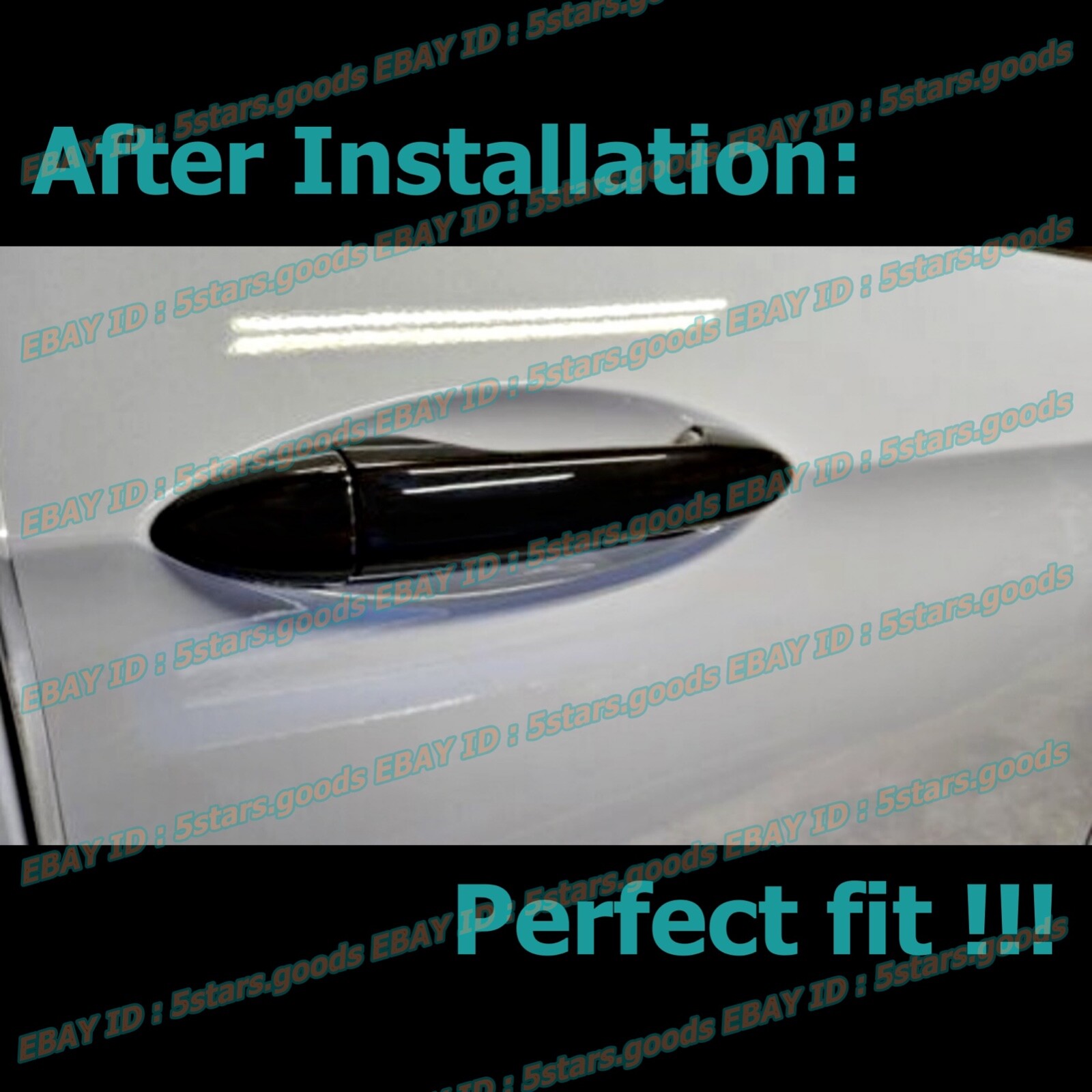 Glossy Piano Black Side Door Handle Covers Trims For 2017-2025 Honda Ridgeline