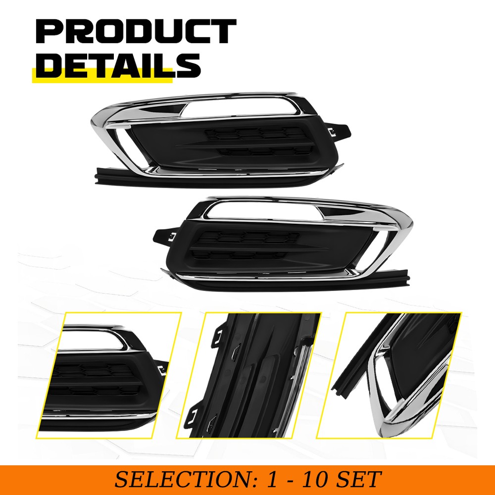 Fit Chevrolet Cruze 2015-2016 Front Left Right Fog Light Hole Bezel Cover 2-20X