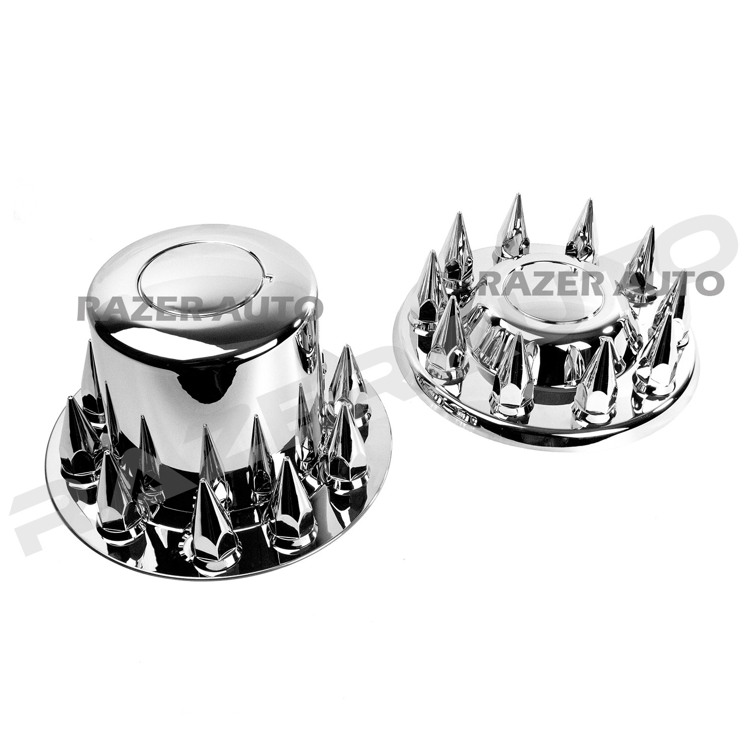 Chrome 19.5″ Front+Rear Wheel Center Hub Cap 10 Lug Axle for 12-19 Dodge RAM