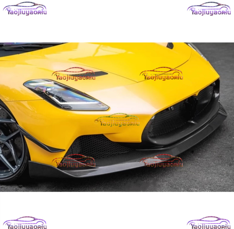 For Maserati MC20 2020-2024 Dry Carbon Fiber Front Bumper Side Splitter Canard