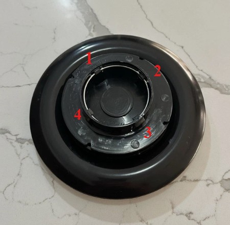 -SET OF 4 Black Chrome MERCEDES-BENZ GHOST FLOATING WHEEL HUB CAPS SPIN FORGIATO