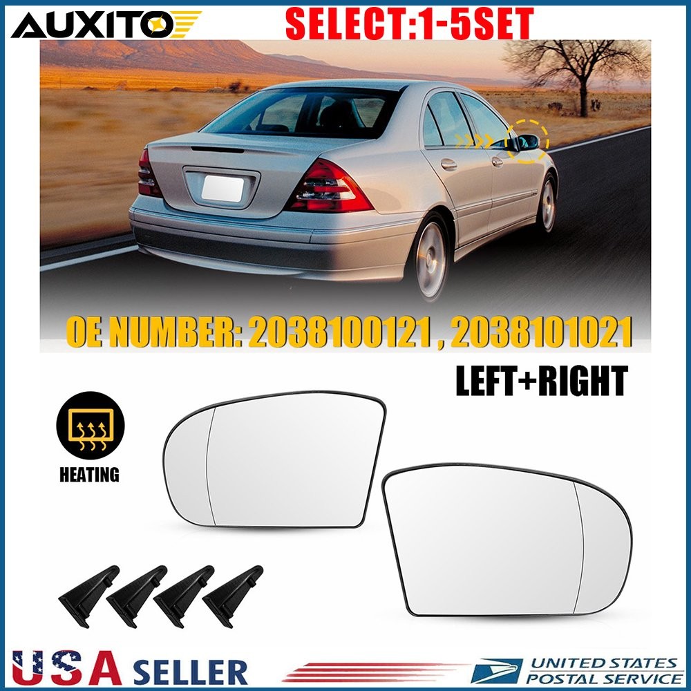 Mirror Glass for Mercedes C230 C240 C280 C320 E320 E350 E500 Right Left 2-10X