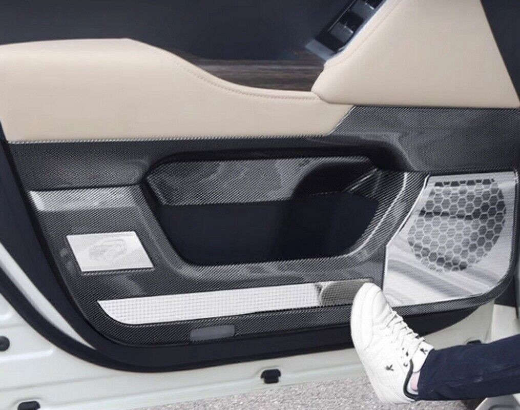 For TOYOTA Land Cruiser LC300 23-24 Car door kick plate ABS+stainless steel 4PCS