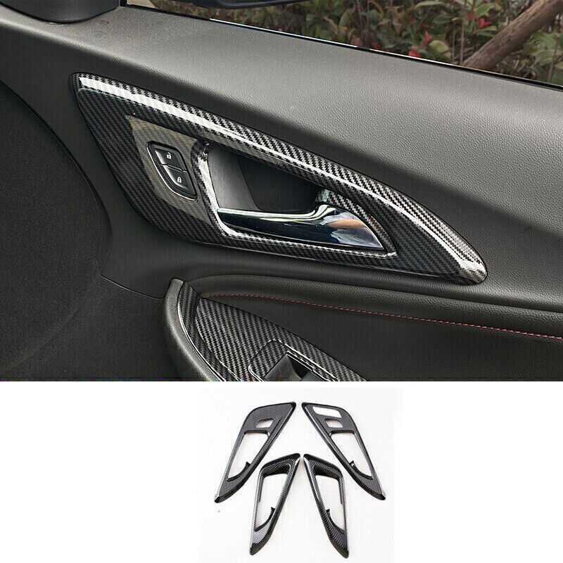 For Chevrolet Malibu 2016-24 Carbon Fiber abs Inner Door Handle Lock Cover Trims