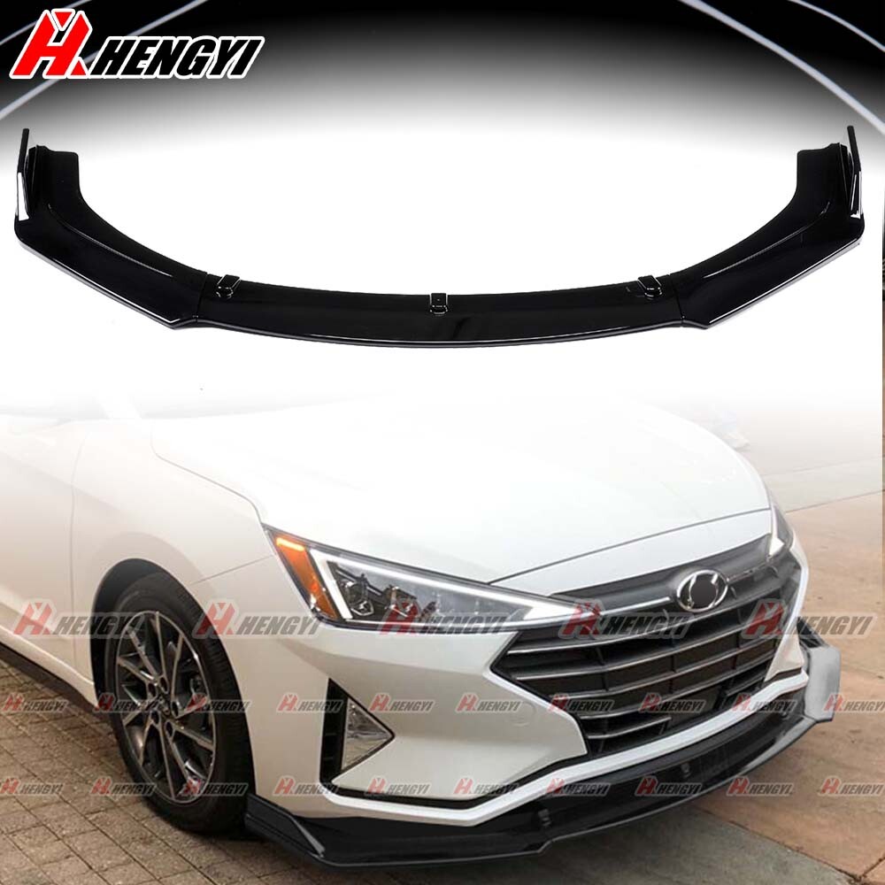 For Hyundai Elantra 2019 2020 Front Splitter Bumper Lip Chin Spoiler Gloss Black