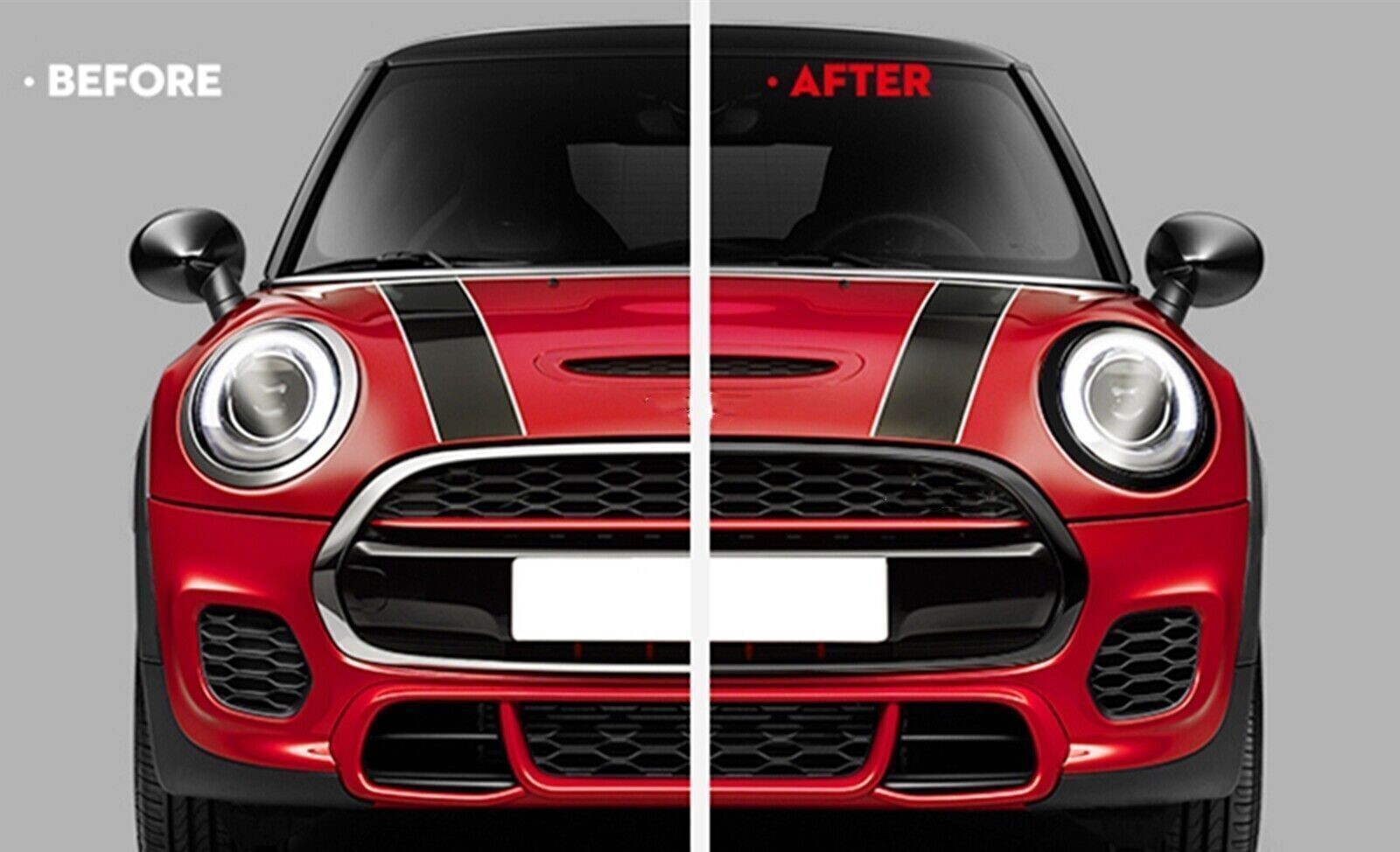 Grille Frame + Front & Rear Fog Light Cover kit For Mini Cooper S F55 F56 F57