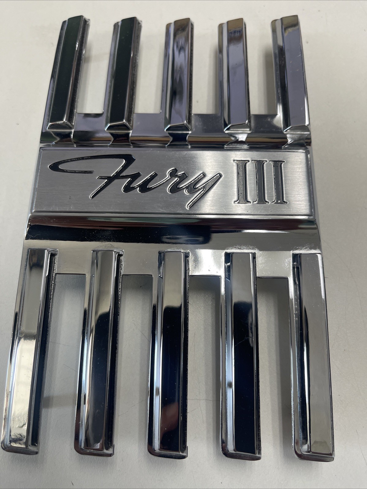 NOS 1966 Plymouth Fury LF Fender Emblem 2579611 Nice L3