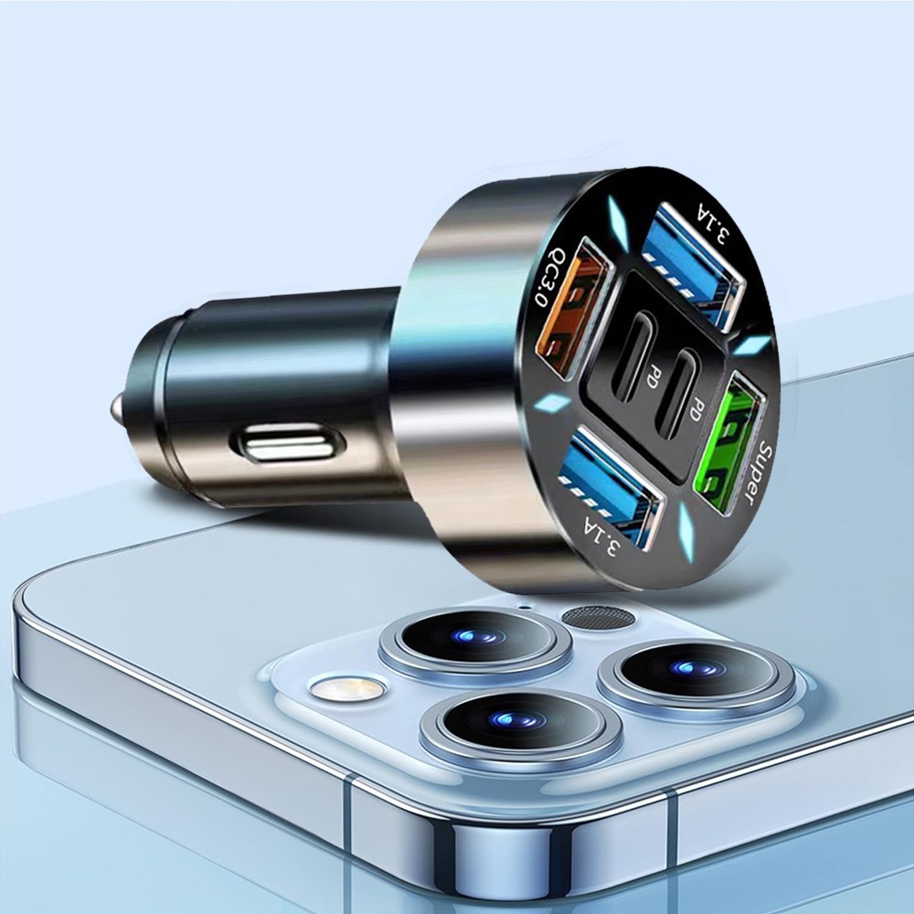 4 USB Port Fast Car Charger Adapter for iPhone Samsung Android Phone Accessories