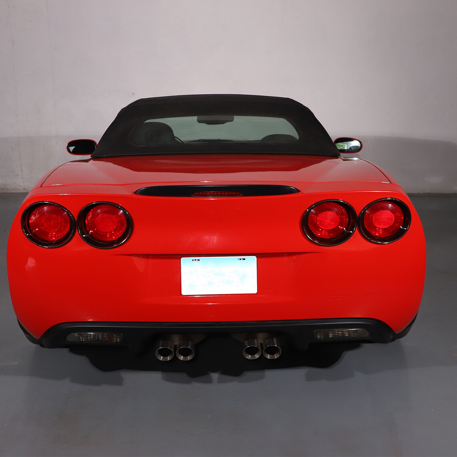 ABS Carbon fiber Tail Light Surround Trim Ring Cover For Corvette C6 2005-2013