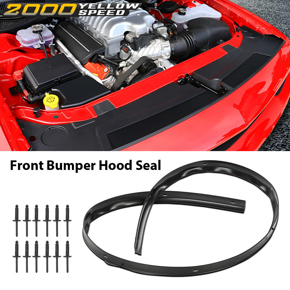 Front Hood Bumper Weatherstrip Seal & Rivets Fit For Dodge Challenger 2008-2022