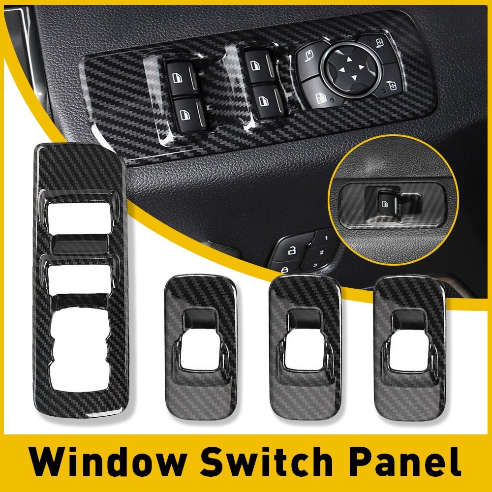 Carbon Fiber Lift Window Grain Adjust Panel Switch Trim For 15-2019 Ford F150 4X