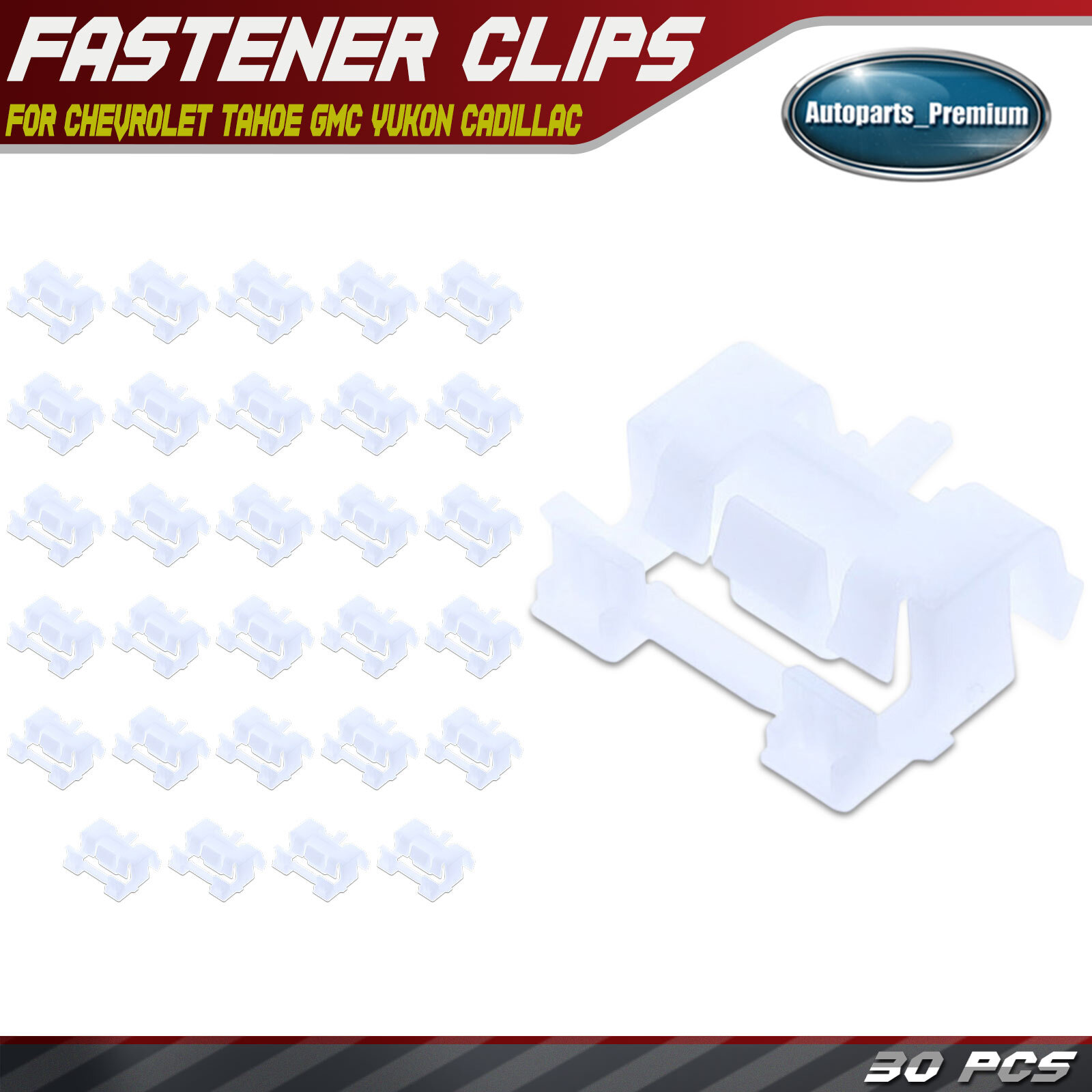 30Pcs 24mm Nylon Roof Moulding Clip Retainer for BMW 3-Series 4-Series F80 M3