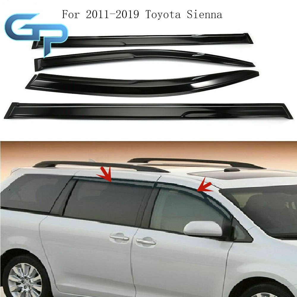 Window Visor For Toyota SIENNA 2011-2019 Sun Guard Rain Deflector Vent Shade