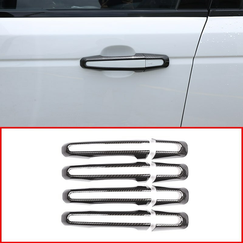 For LR Discovery 5 L462 2017-2019 Carbon Fiber Style Door Handle Cover Trim ABS