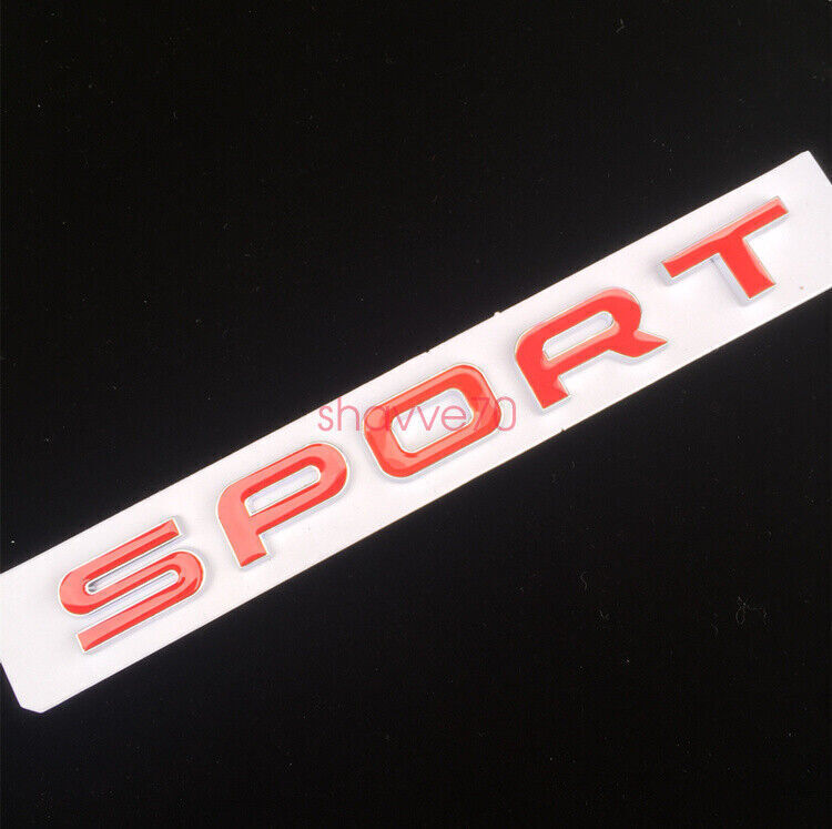 Plastic Red ” SPORT ” Letters Trunk Badge Emblem Badge Sticker for LAND ROVER