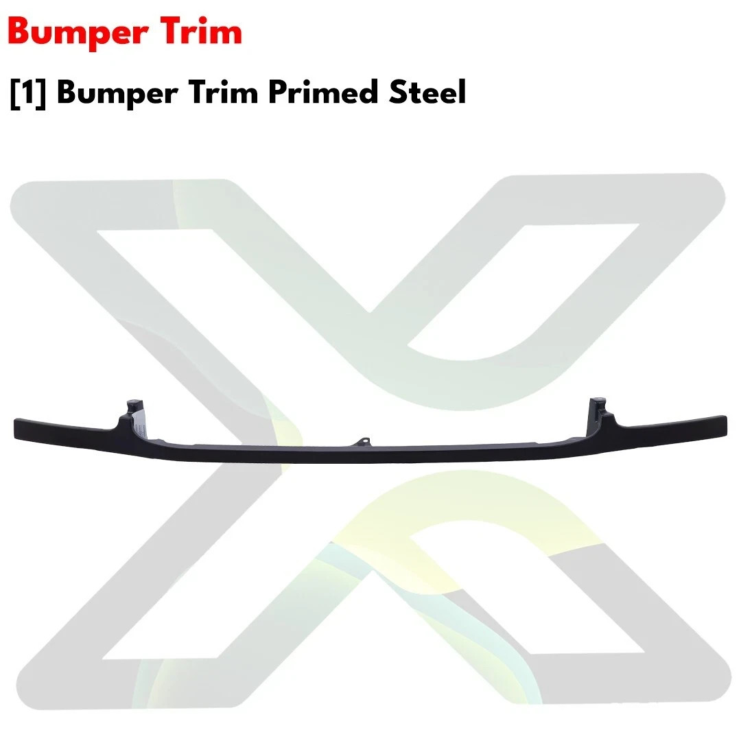 Front Bumper Chrome Steel & Bumper Trim Primed Kit For 2000-2006 Toyota Tundra