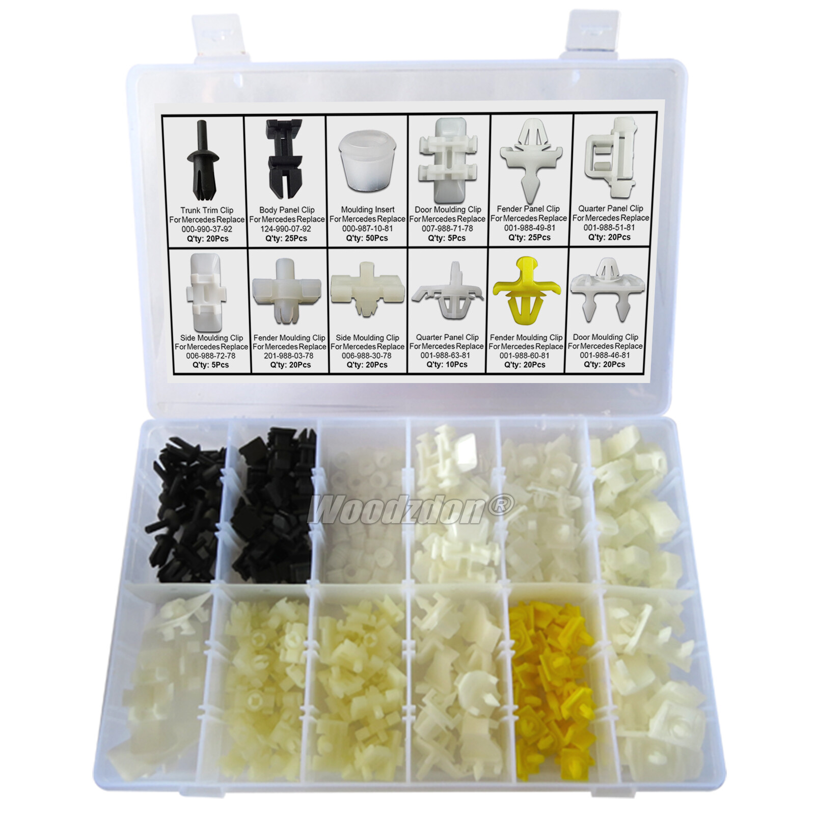 240 Clips Door Lower Panel Fender Moulding Retainer Assortment For Mercedes Benz