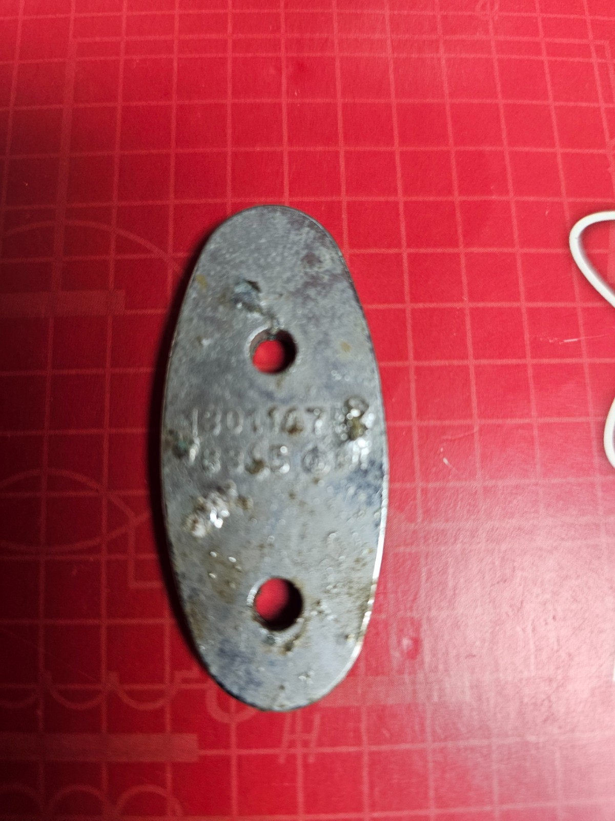 Vtg 1949-1952 Chrysler Desoto Dodge Plymouth Rear Coat Hook Base Plate 1301147