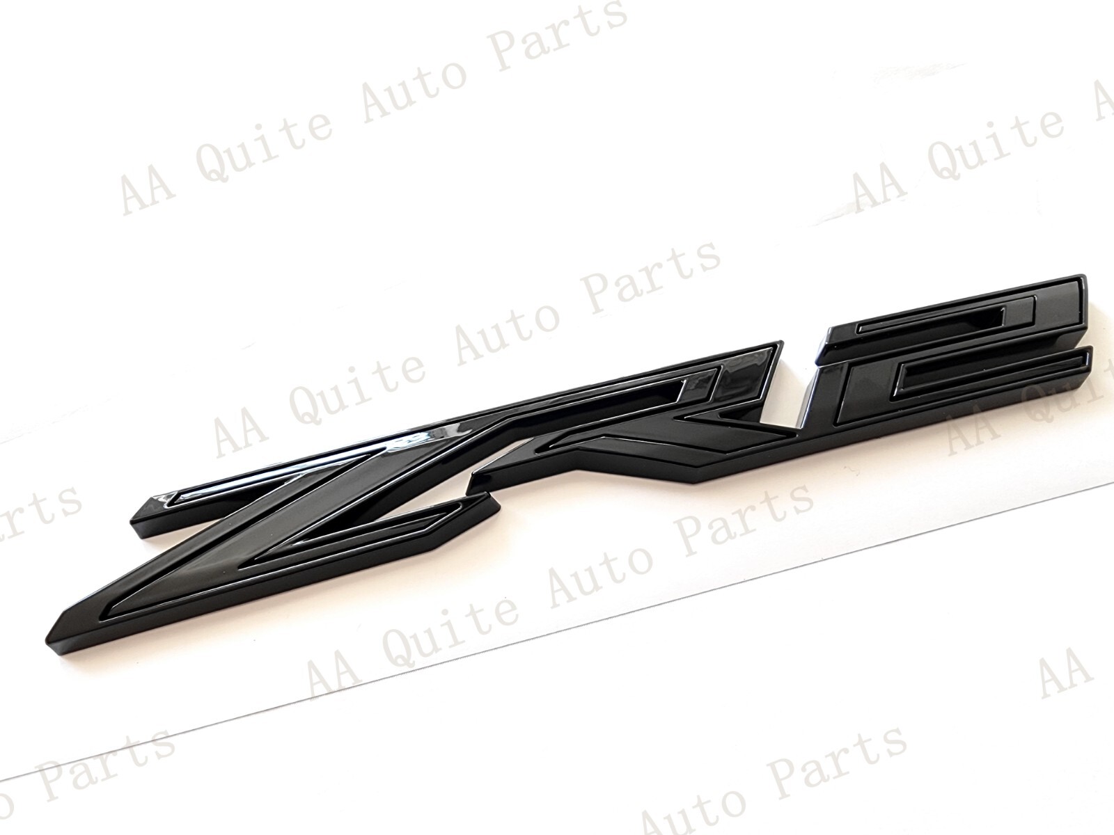 1PCS Gloss Black Front Grill ZR2 Emblem Badge Fit 2022-2024 Silverado 1500