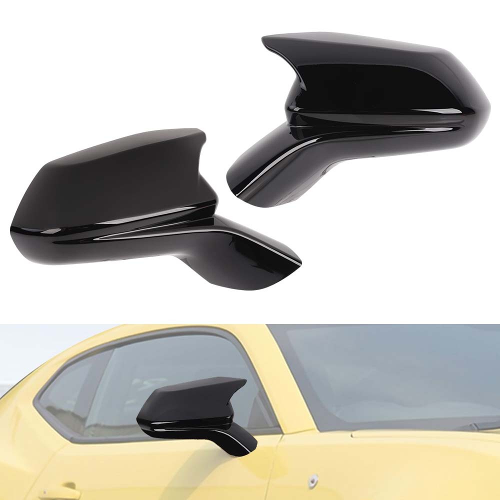 🏆 Gloss Black Look Rearview Mirror Cover Caps Overlay for 16-23 Chevy Camaro