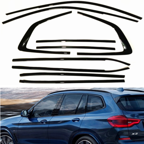 Fits For BMW G01 X3 2018-2022 Window Decorative Strip Molding Trims Gloss Black