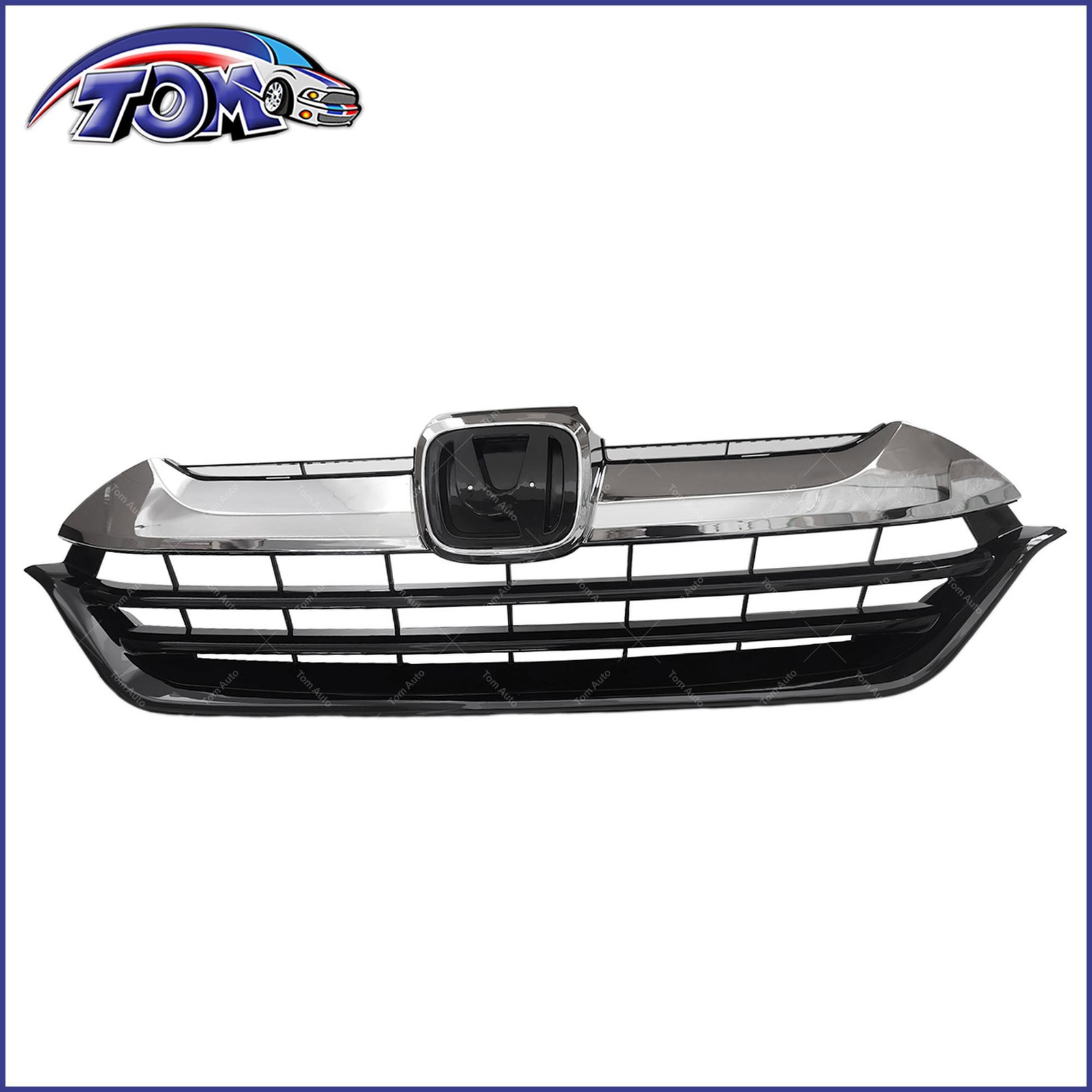 Set Left & Right & Upper Chrome Grille Moulding For 17-19 Honda CR-V
