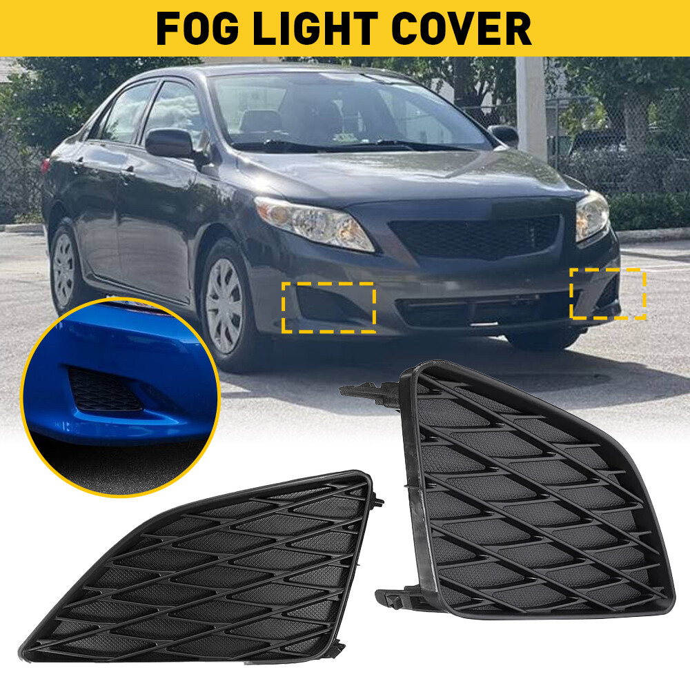 Front Bumper Insert Fog Light Cover Left+Right For 2009-2010 TOYOTA COROLLA EXD