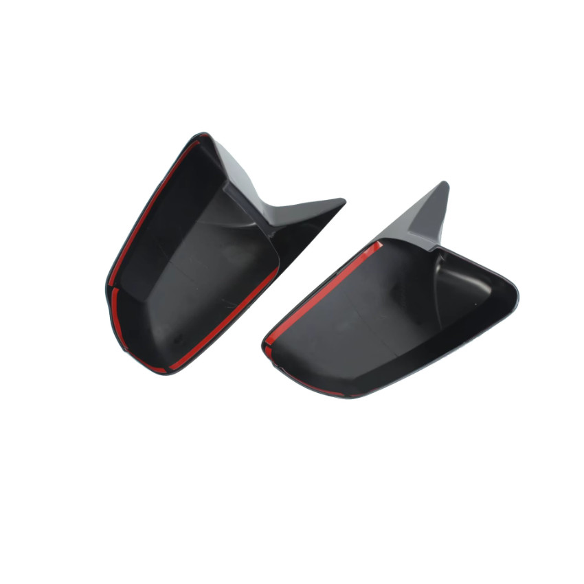 2pcs Glossy Black OX Horn Rearview Mirror Cover Trim For Toyota RAV4 2026