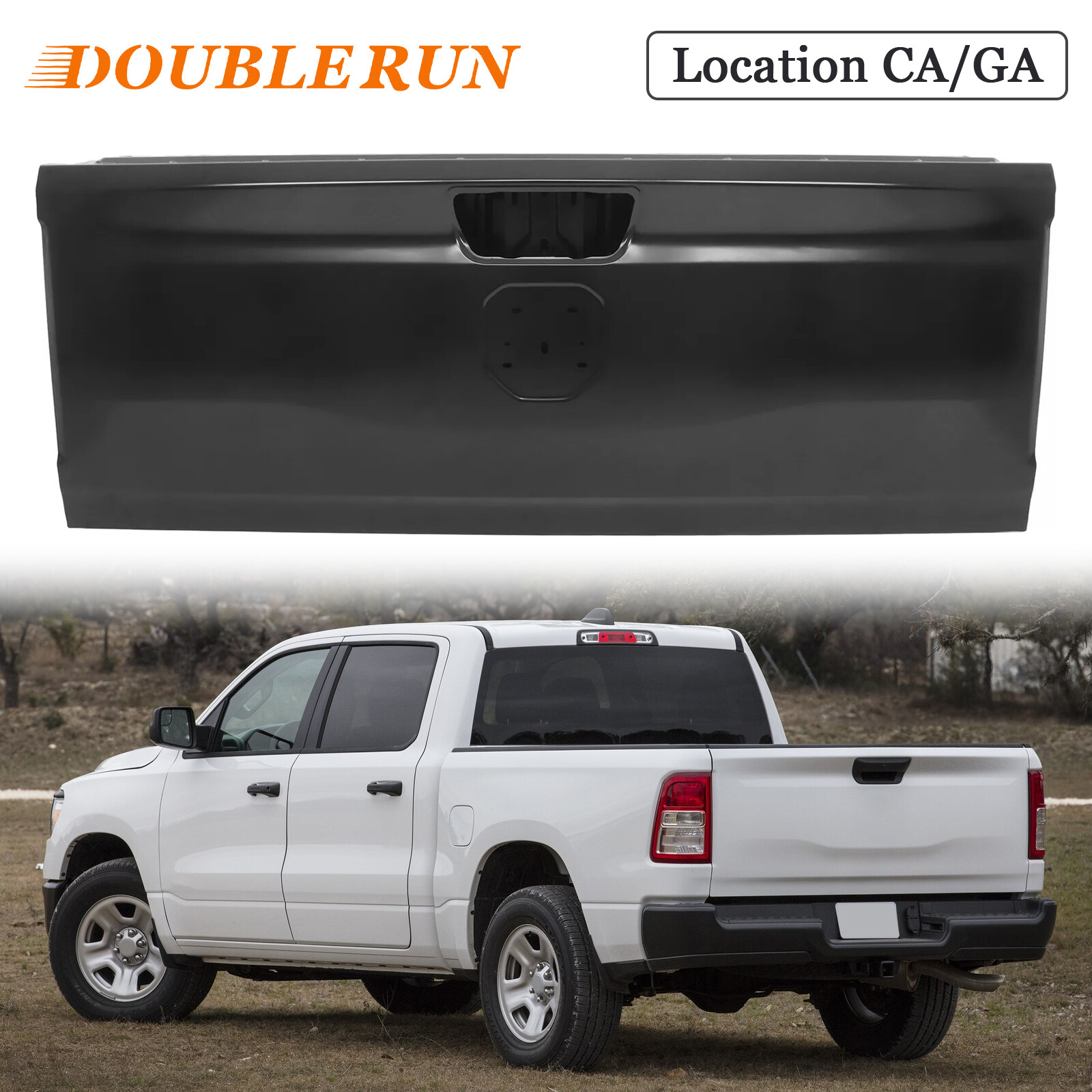 Fit For 2019 2020 2021 2022 Dodge Ram 1500 Pickup Rear Tailgate Aluminum Black