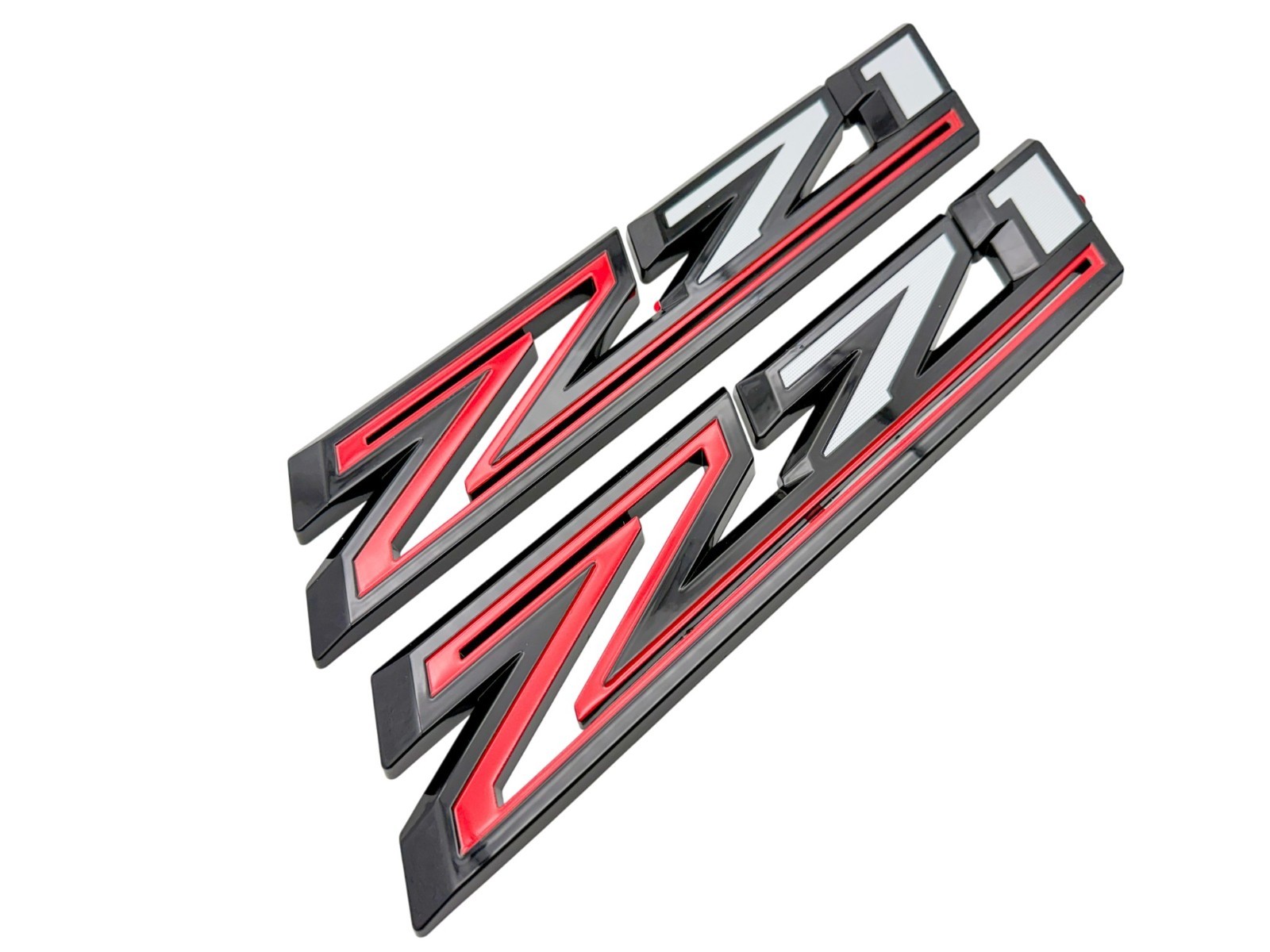 Gloss black red white Overlay Emblem Fit 2019-2026 Silverado 1500 2500HD 3500HD