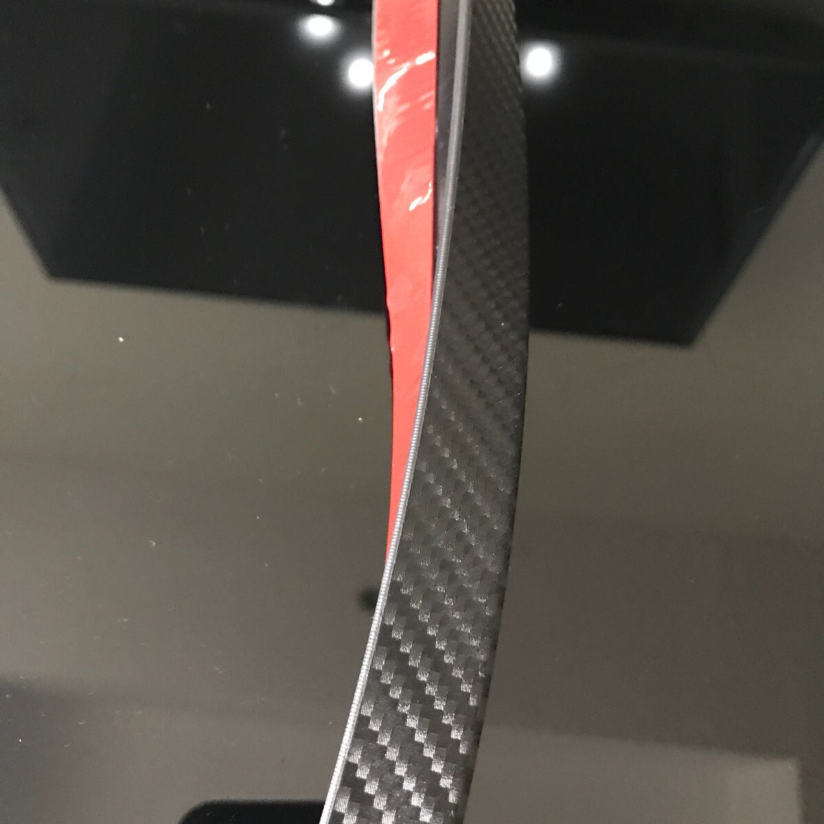 Car Rear Roof Trunk Spoiler Rear Wing Lip Trim Sticker 1.2M Carbon Fiber Look