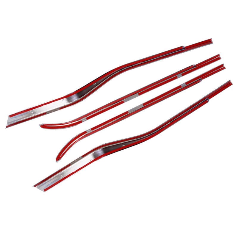 4PCS L+R Chrome Window Molding Bottom Sill Trim Strip For Ford F150 2015-2020