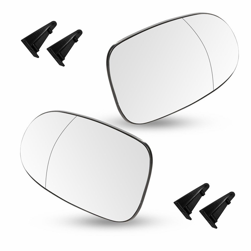 Driver Passenger Glass Mirror Power Heated for 2003-04 Mercedes Benz SL500 Base