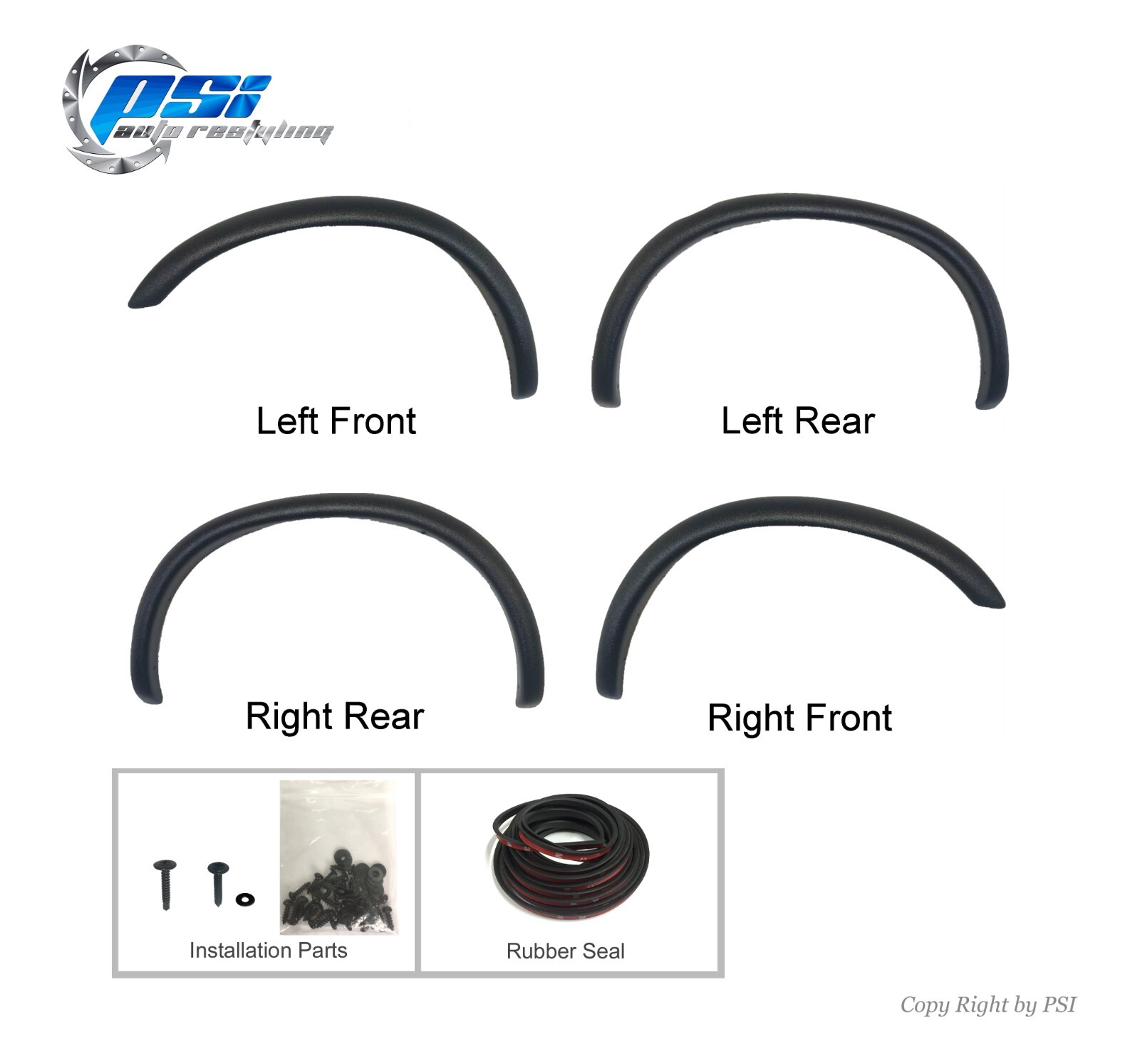 OE Style Fender Flares Fits Toyota Tacoma 95-04 Sand Blast Textured Full Set