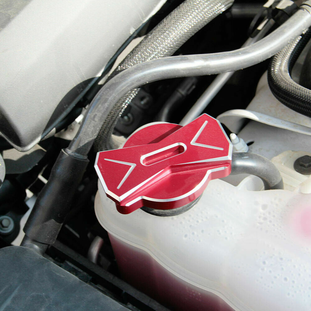 Aluminium Alloy CNC Radiator Cap Cover Trim For Challenger Charger 2009-2020 Red