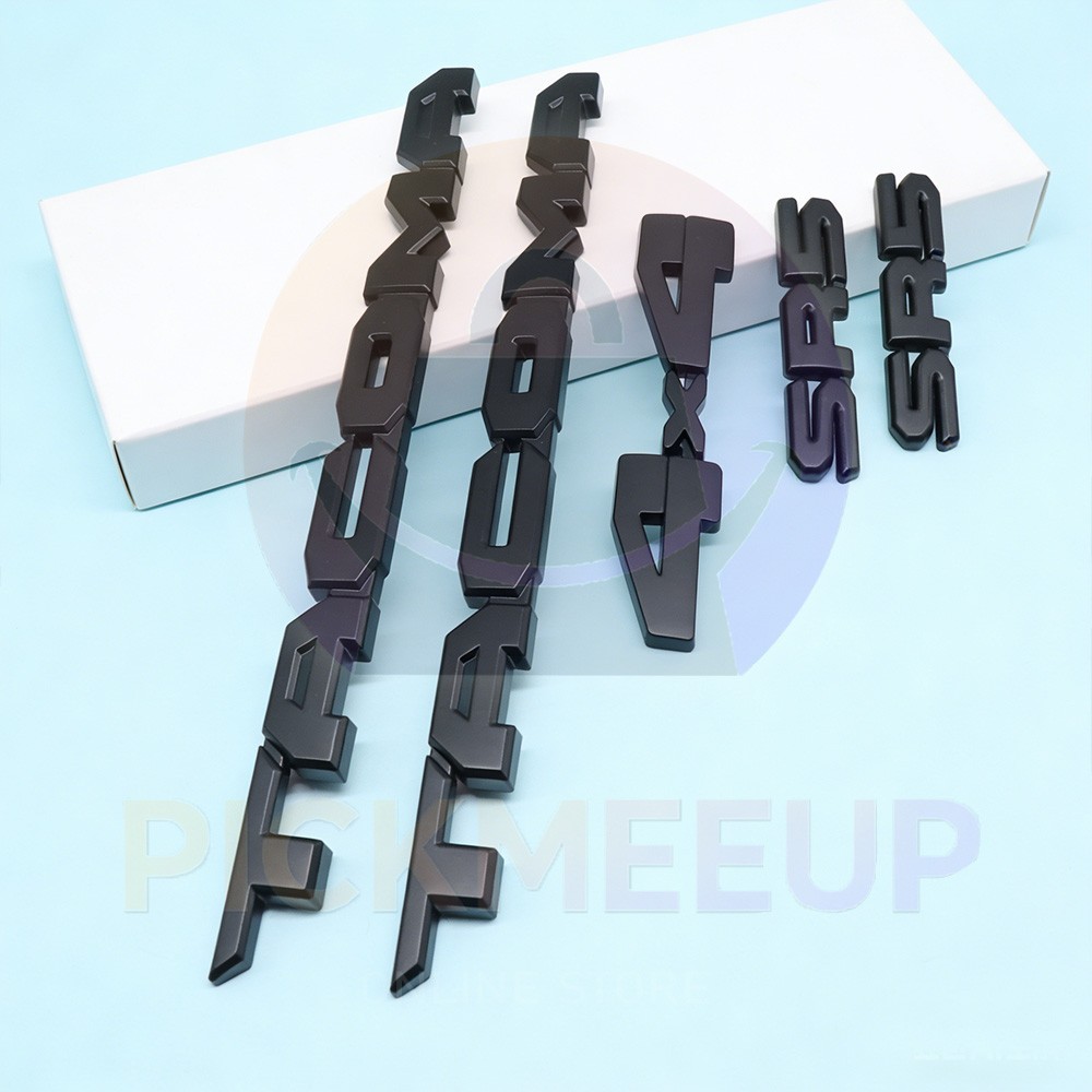 For 2024-2026 Tacoma SR5 Matte Black Out Overlay Emblems Letter Side Rear Badges