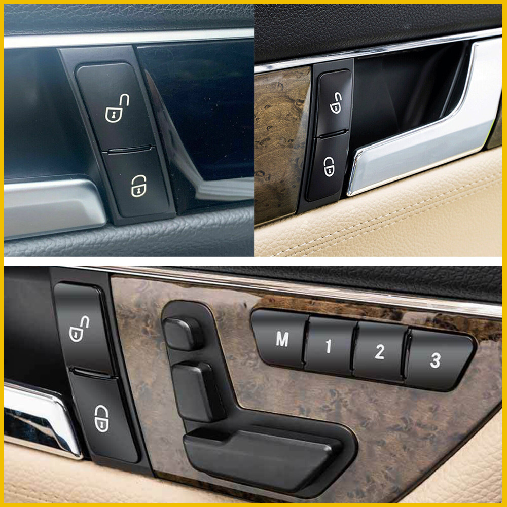 For Mercedes Benz Class W212 W204 Car Door Lock Unlock Switch Button Trim Cover