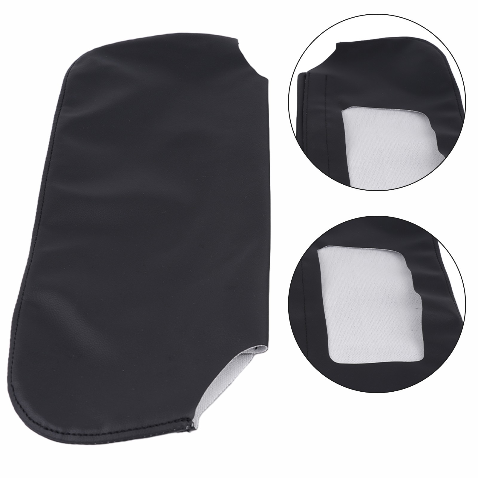 Brand New Sun Visor Cover Leather Cover Black Front Microfiber Leather