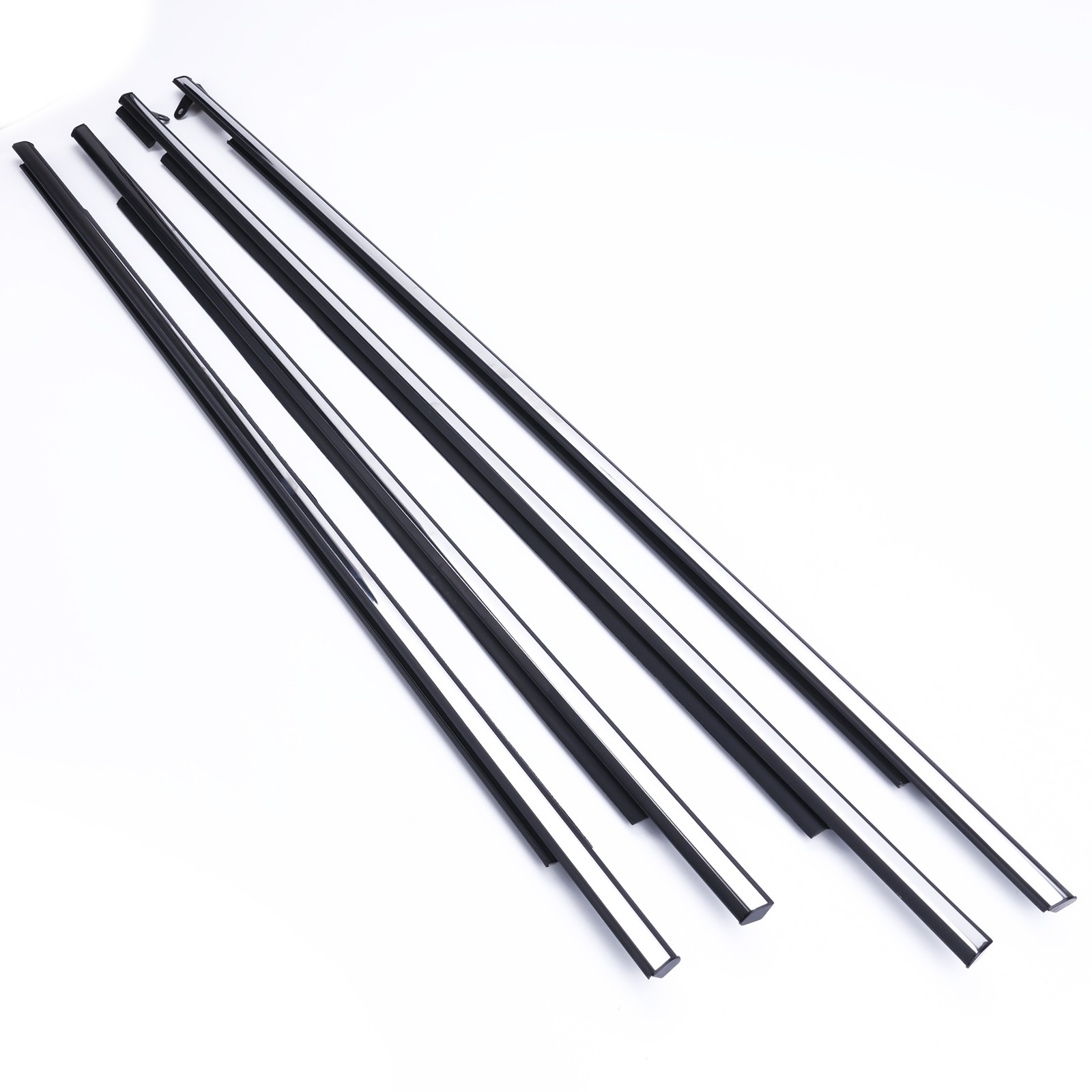 4PCS Window Moulding Weatherstrip Seal Chrome Outside For Toyota Venza 2009-2016